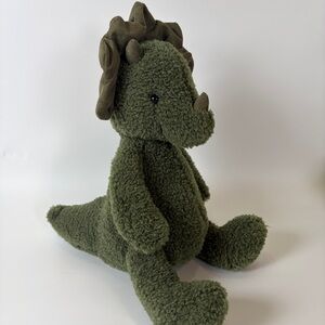 NWOT Jellycat Allenby Dinosaur Triceratops Plush Stuffed Animal Green Retired